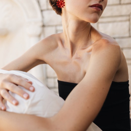 Daisy red earrings from Silver925 Products